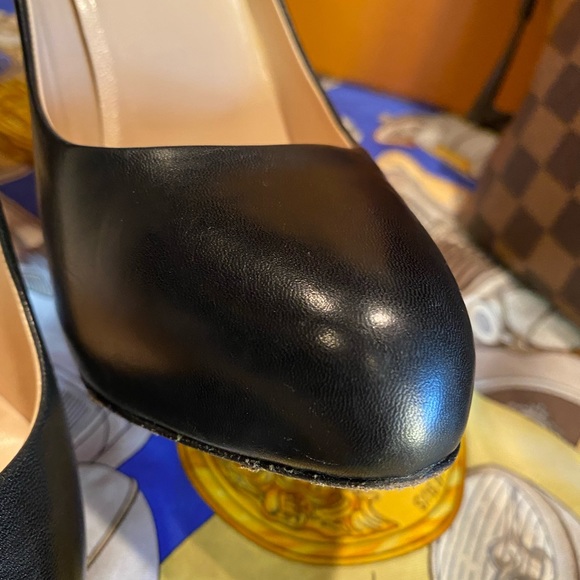 Red Bottoms-Authentic Christian Louboutin Black Leather Bianca Platform Size 39 - Picture 16 of 16